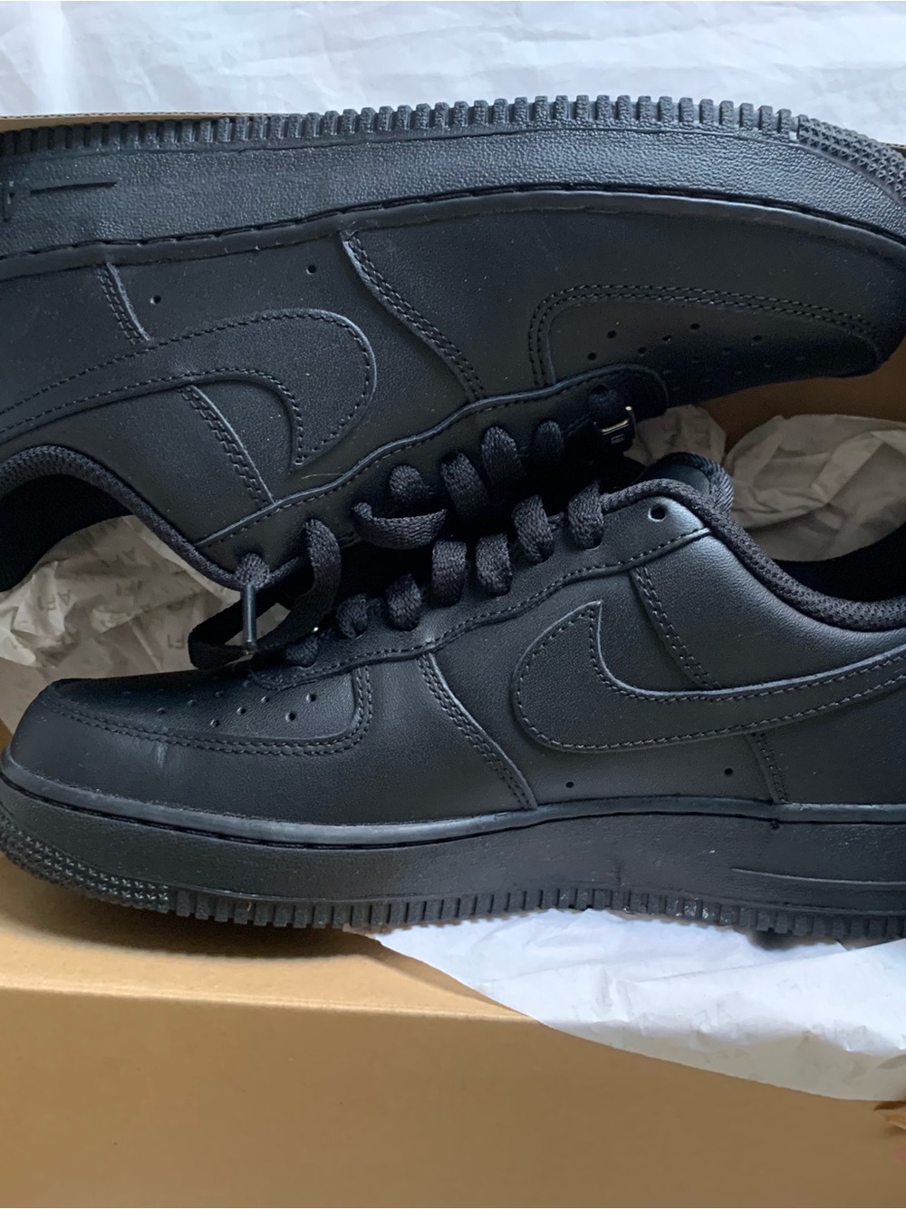 Nike Air Force 1 Black Low-Top Sneakers